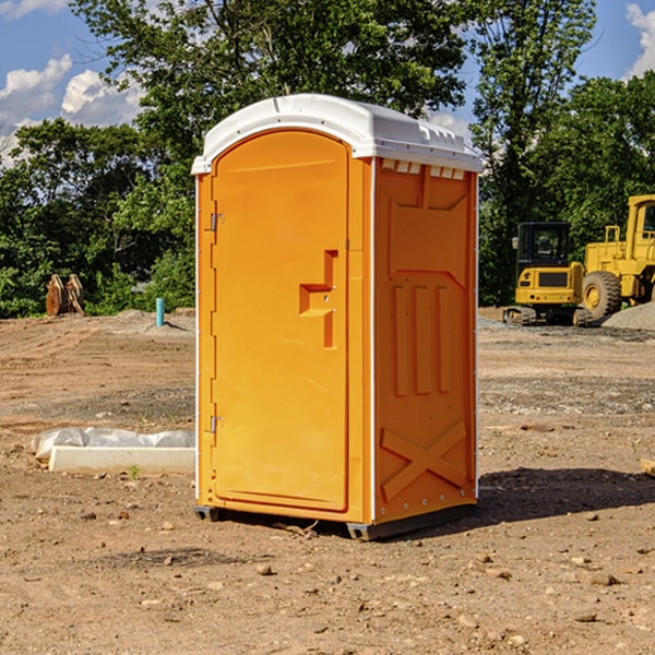 how often are the porta potties cleaned and serviced during a rental period in North Concord VT